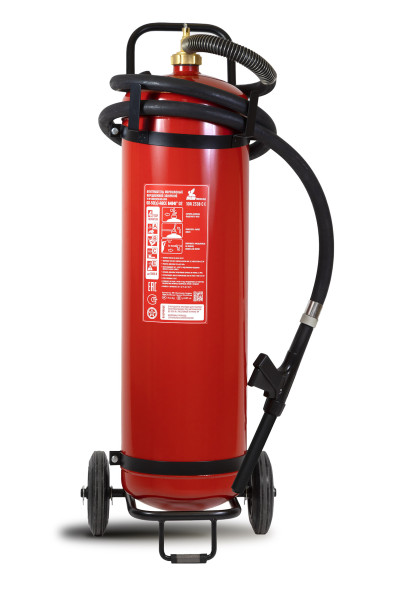 Огнетушитель ОП-50(з) МИГ с перекрывным стволом и съемной тележкой